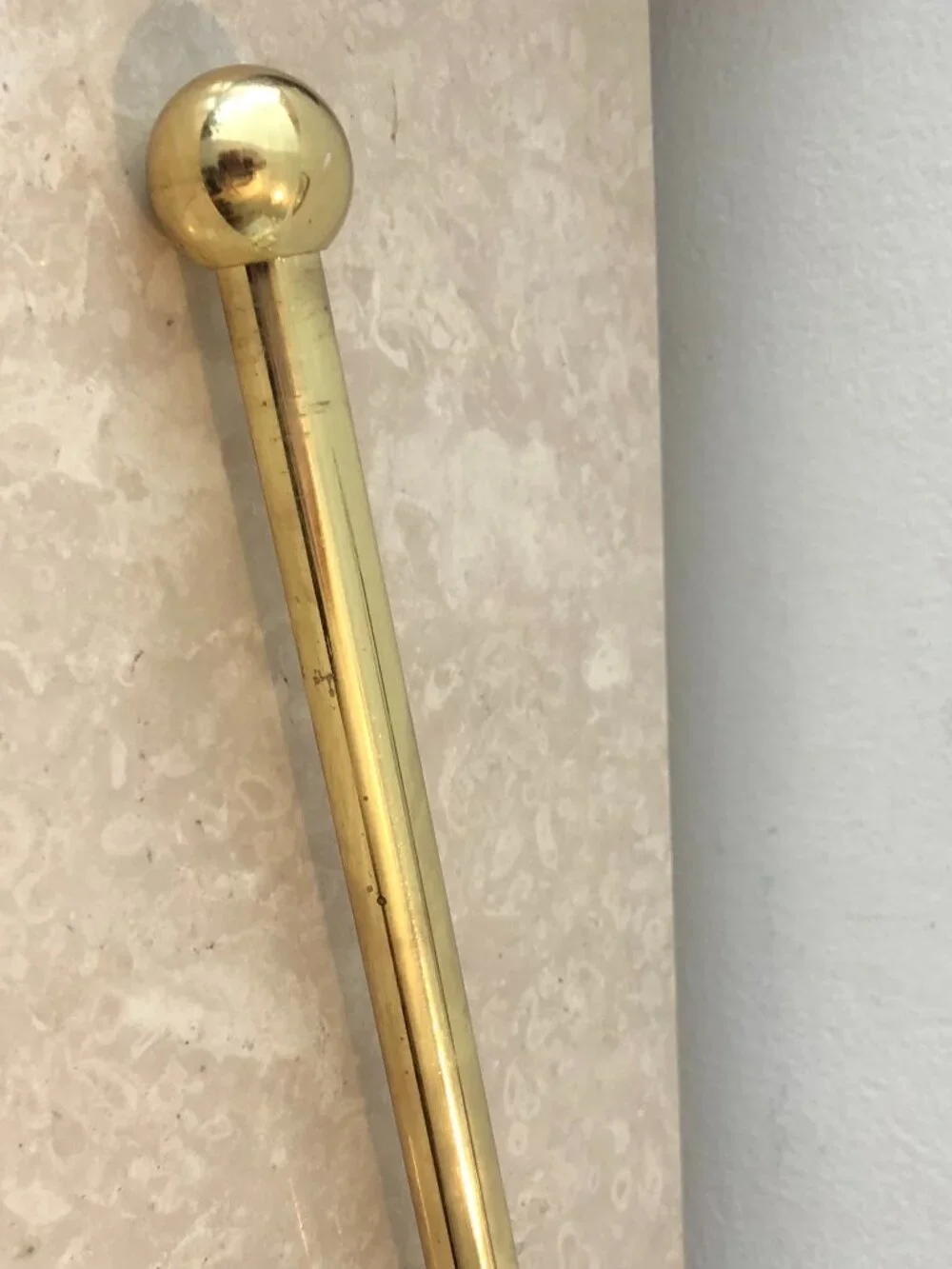 Clothes Valet Garment Pull-out Rod in Polished Brass for Closet hanging